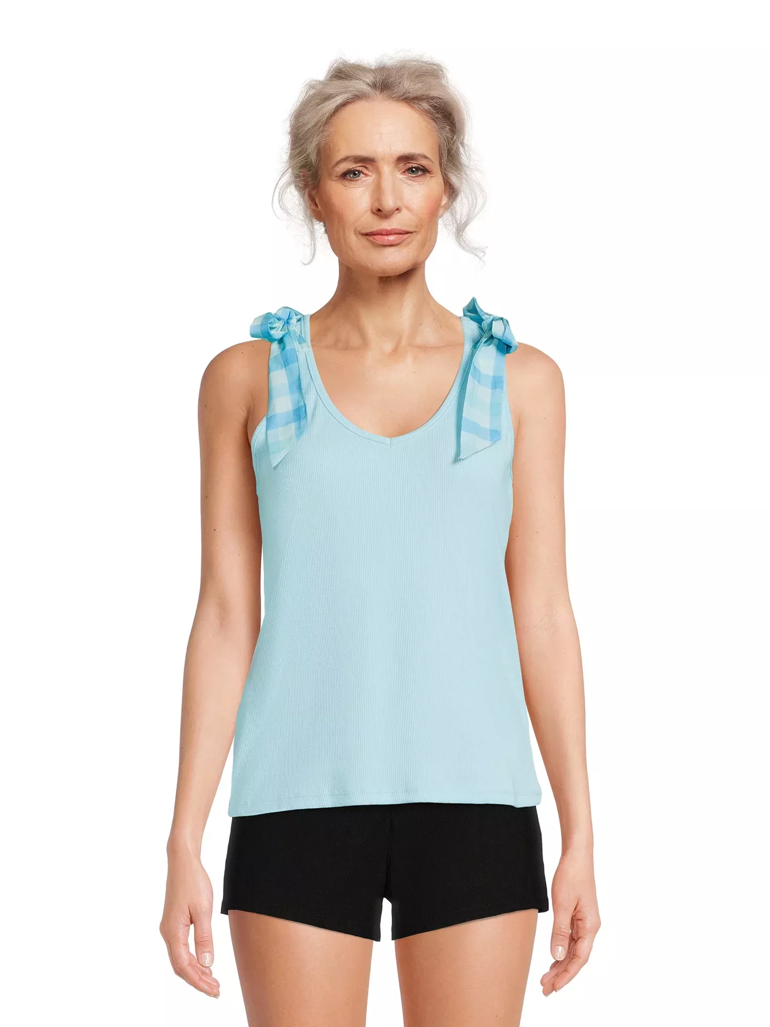 Ruffle Shoulder Scoop Neck Tank Top curated on LTK