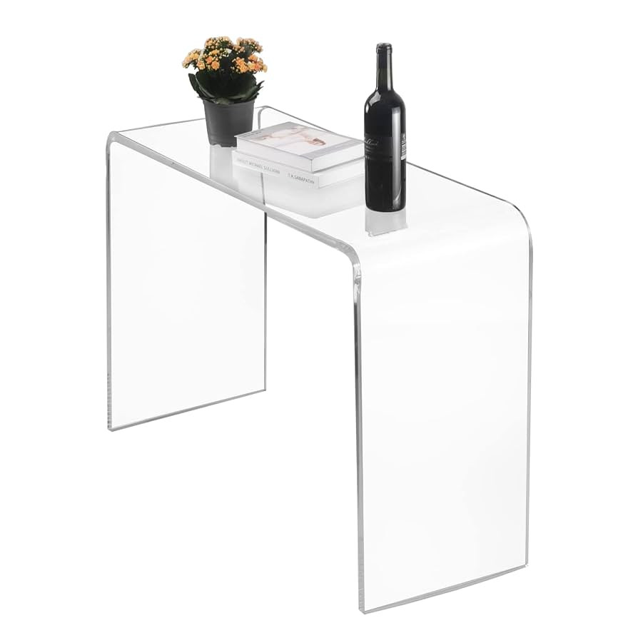 Acrylic Console Table, 37.5” L Thick Modern Entryway Table for Hallway, Living Room, Clear Acry... | Amazon (US)