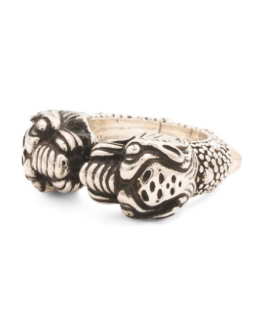 Made In Italy Sterling Silver Vintage Tiger Ring | TJ Maxx