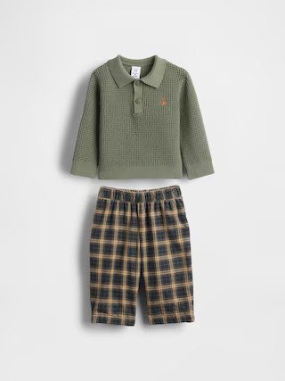 Baby Waffle Polo Outfit Set | Gap (US)