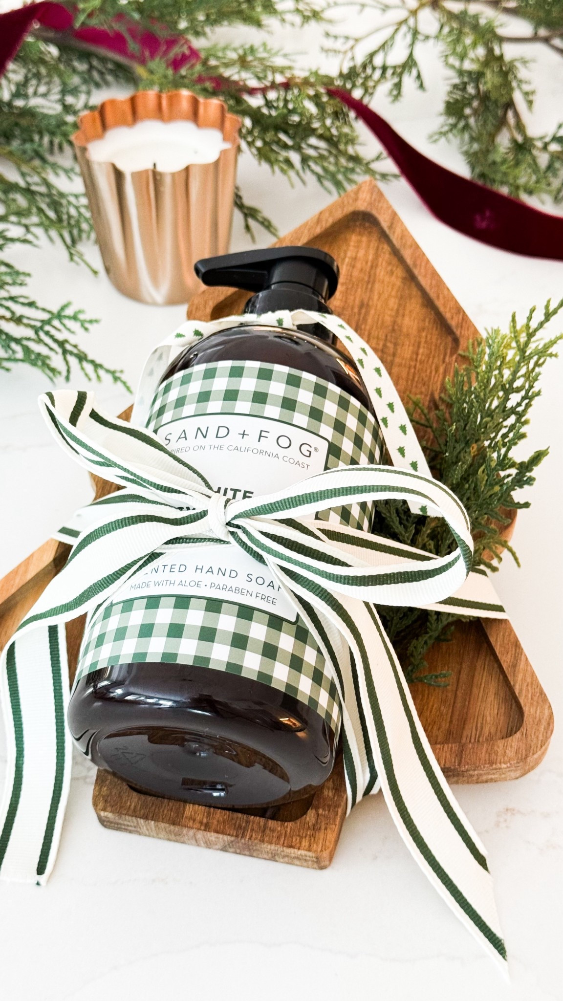 Under $10 Hostess gift! 
Soap: Homegoods
Tree tray: Hobby Lobby 

#LTKHome #LTKHoliday #LTKSeasonal