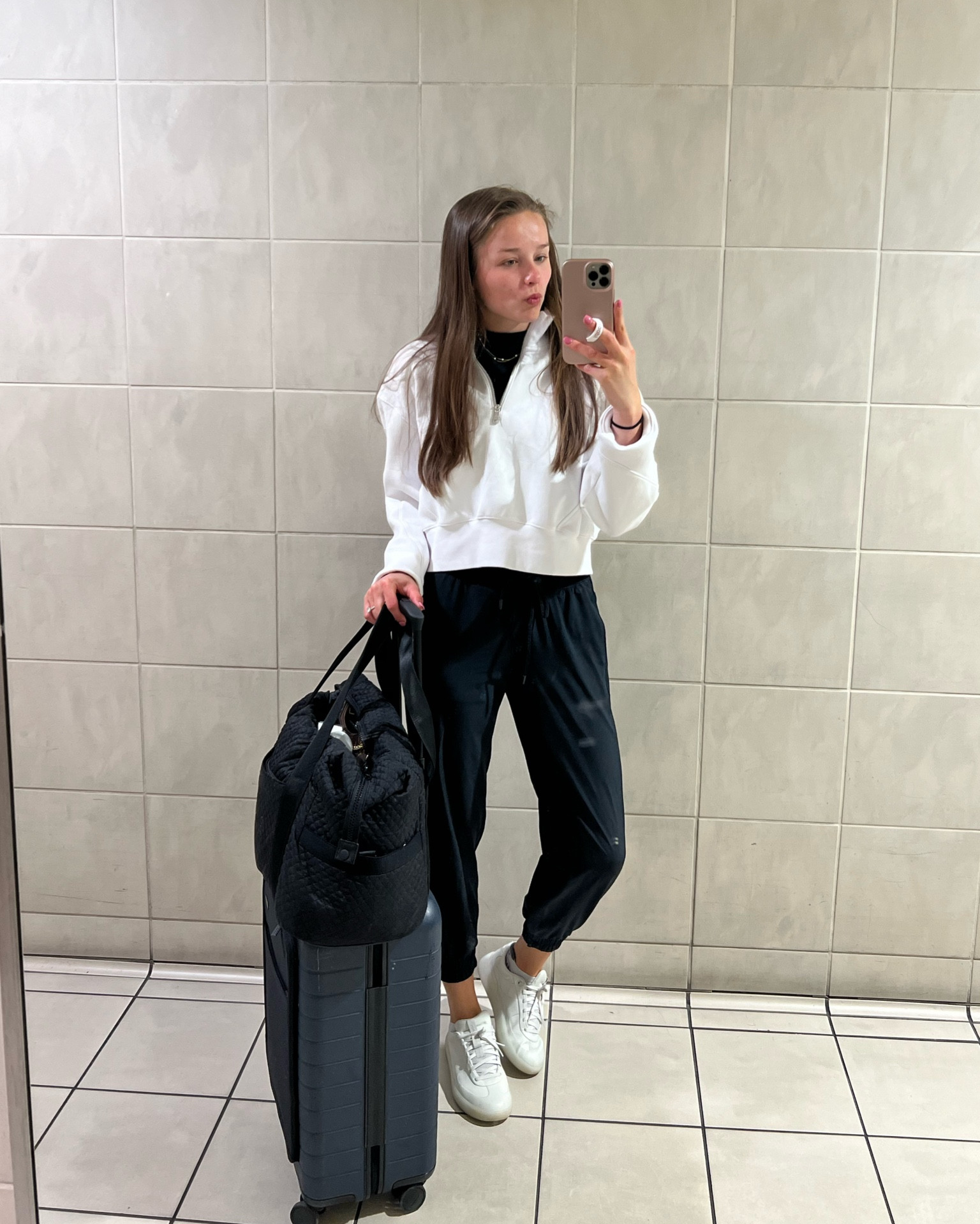 no one is surprised here — travel fit is all Abercrombie (size small in everything). Best suitcase imo. Makes for a great gift ✈️

#LTKFindsUnder100 #LTKSeasonal #LTKTravel