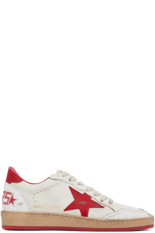 White & Red Ball Star Sneakers | SSENSE