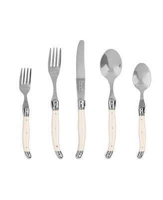 French Home Laguiole Connoisseur 20-Piece 18/10 Stainless-Steel Flatware Set with Handles - Macy'... | Macy's