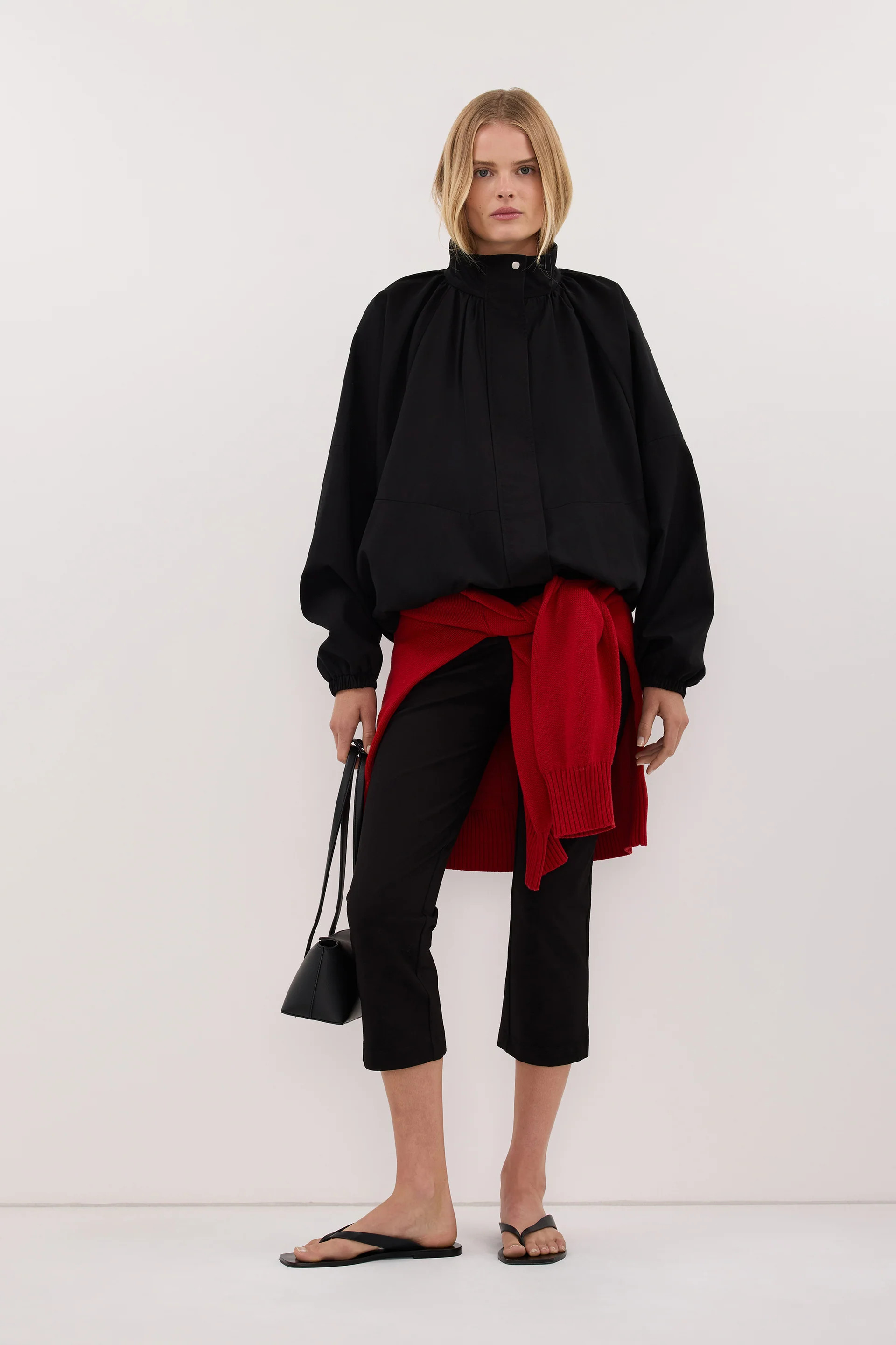 OAKLEE BLACK BATWING LIGHTWEIGHT JACKET - 12 / BLACK | DISSH