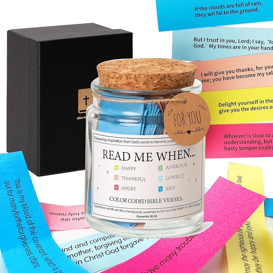 Christian Gifts for Women,Bible Verse a Jar,Read Me When Bible Verses Jar for Emotions and Feelin... | Amazon (US)