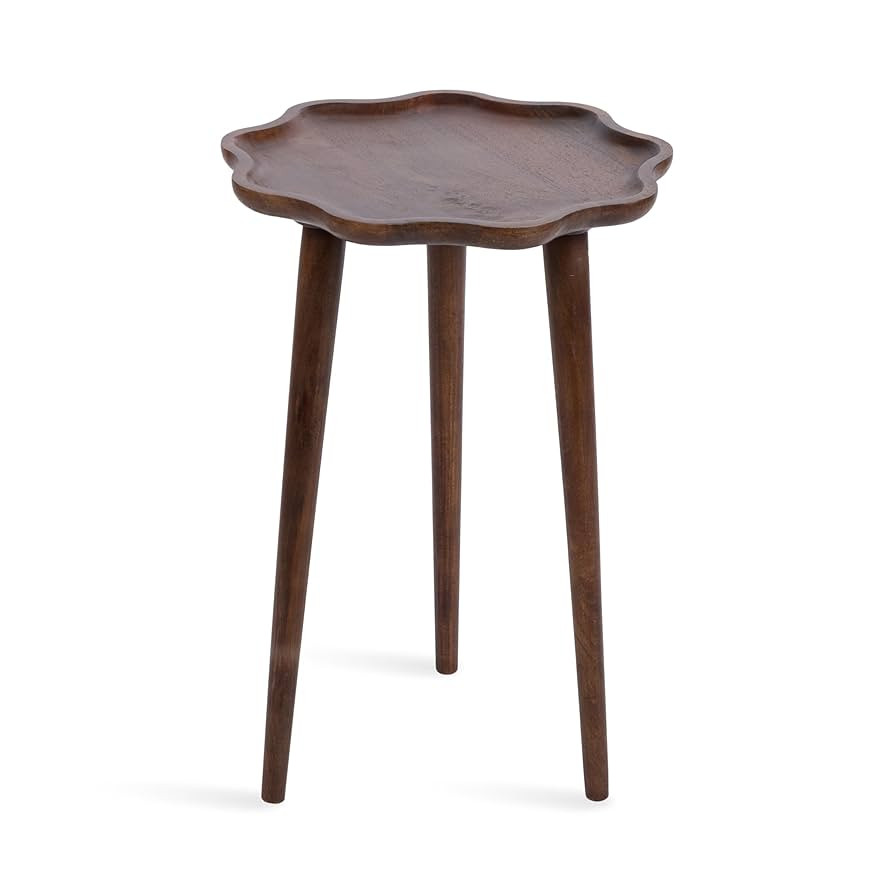 Kate and Laurel Alezar Modern Wooden Round Side Table, 15 x 15 x 22, Walnut Brown, Mid-Century So... | Amazon (US)