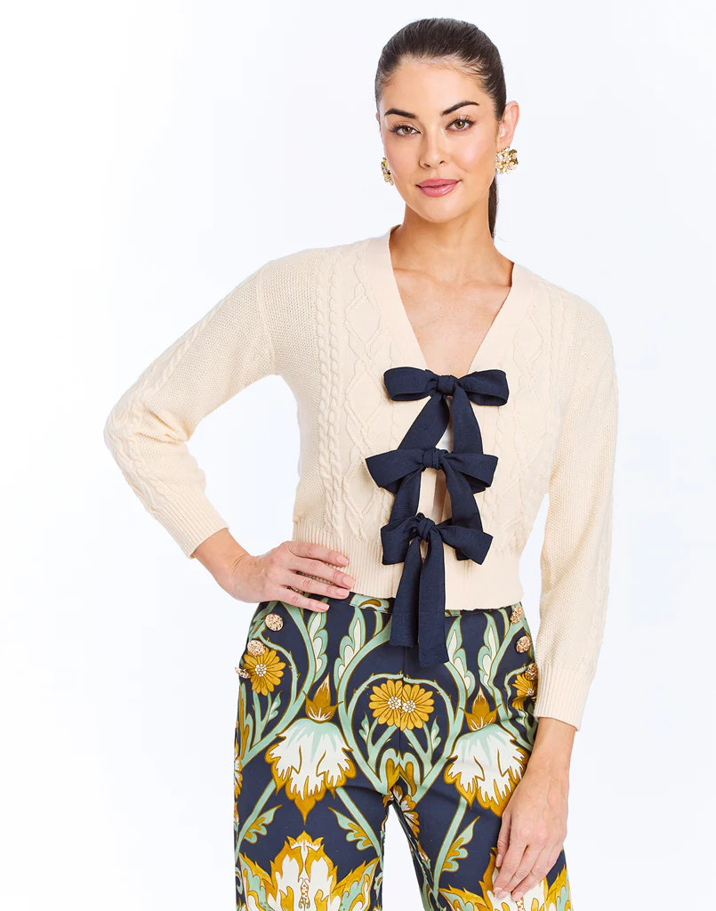 Brigitta Bow Cardigan Sweater | Mestiza New York