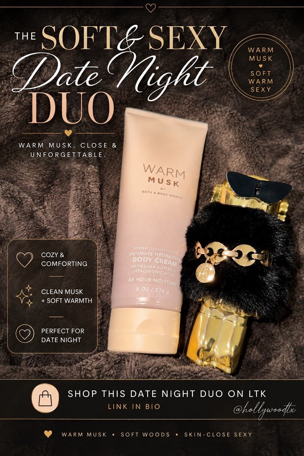 Date night scent = HANDLED. 😮‍💨💕 Bath & Body Works Warm Musk layered with Rabanne Fame is giving soft, warm, feminine and come a little closer sexy. This is the kind of combo that stays close to the skin but absolutely gets noticed. 👀

RUN to shop both on my LTK before your next date night! Save this combo now because you’re going to want to come back to it. 🛍️✨

#LTKselfcare #LTKBeauty #LTKSeasonal