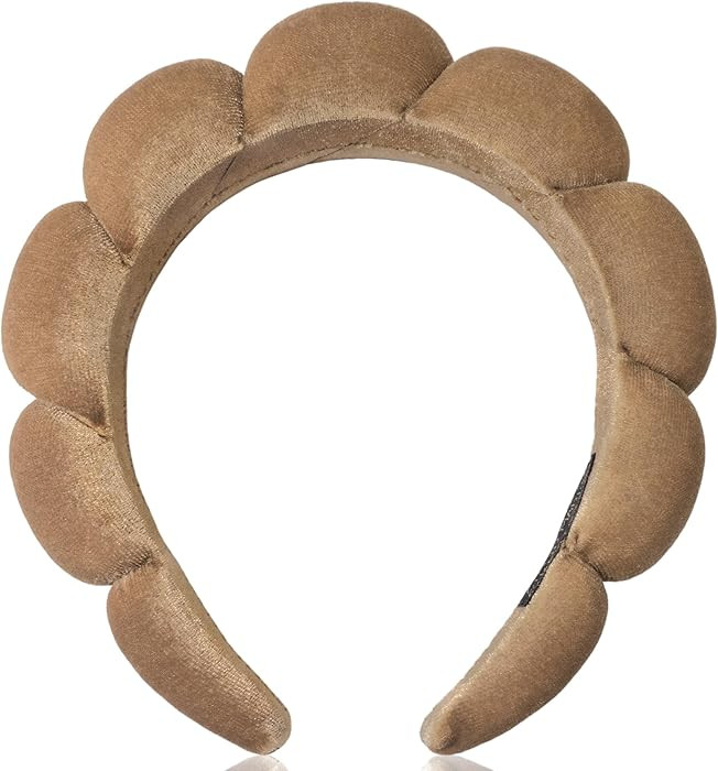 Ayesha Brown Spa Headband for Washing Face Sponge Makeup Headbands Skincare Headband Soft Hair ba... | Amazon (US)