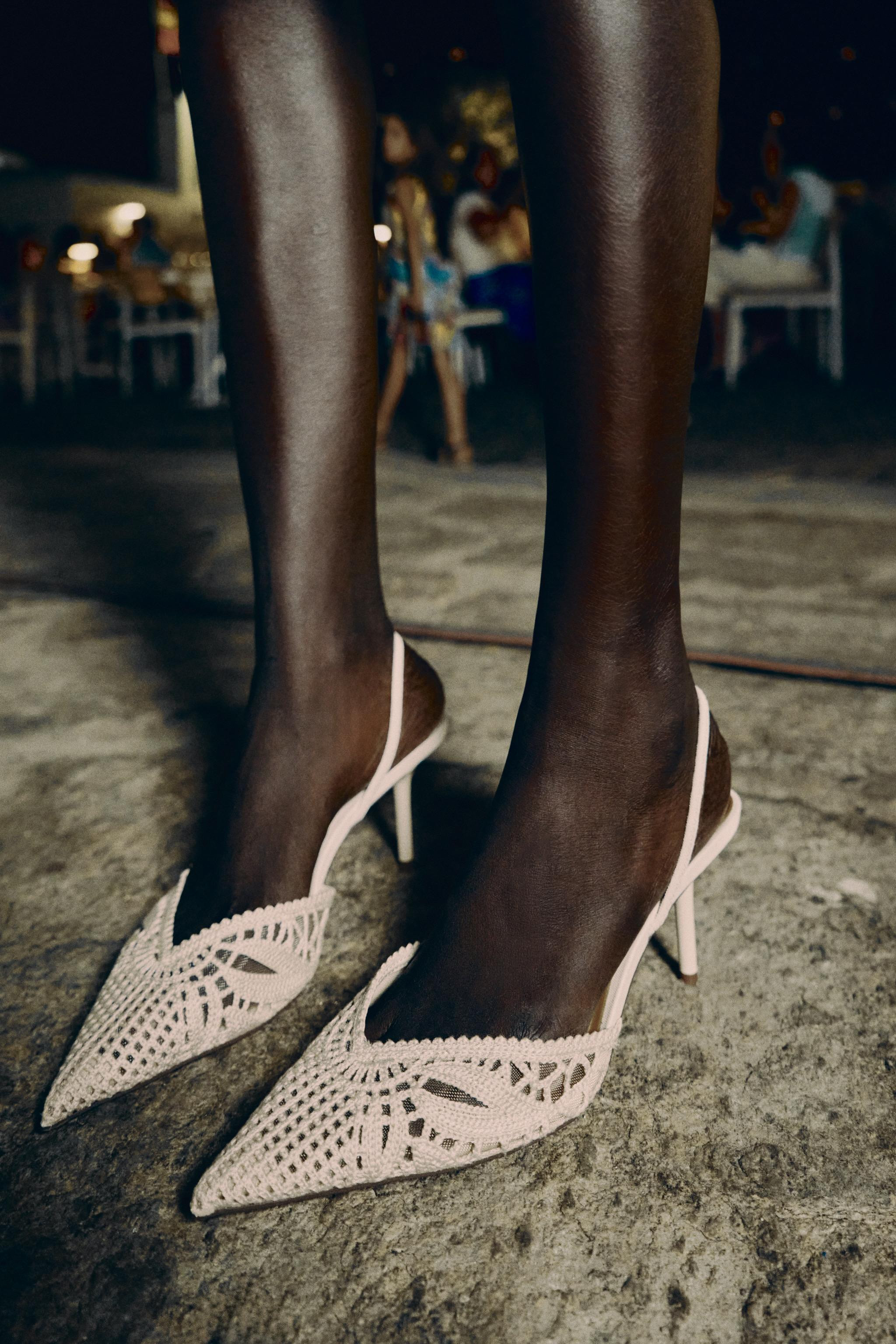 PERFORATED SLINGBACK HEELS | Zara US
