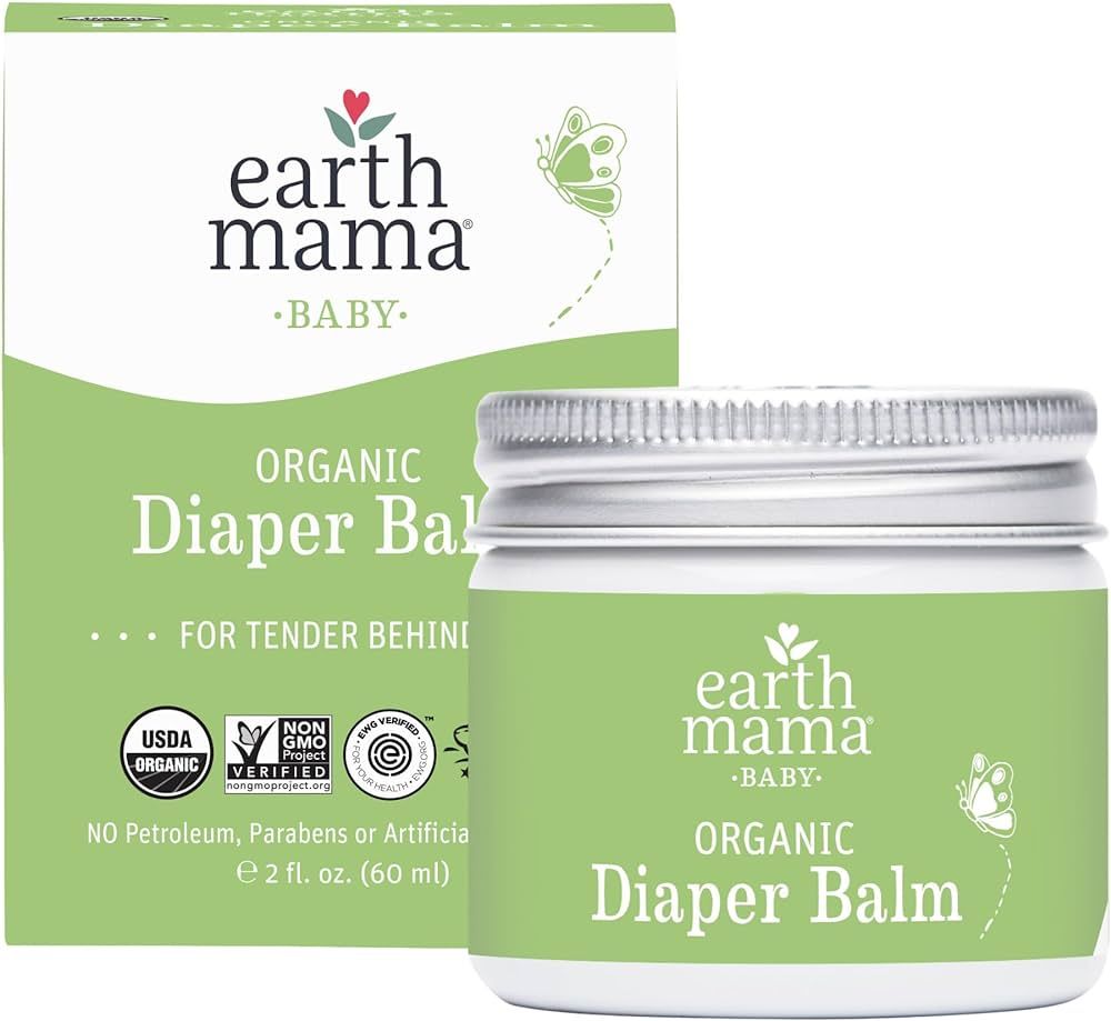 Earth Mama Organic Diaper Balm | Diaper Cream for Baby | EWG Verified, Petroleum & Artificial Fra... | Amazon (US)