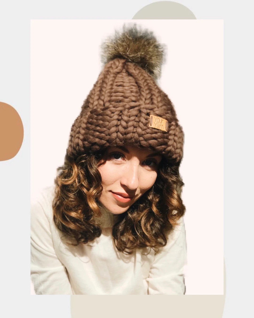 Chunky Knit Beanie Pom, Chunky Hat Fur Pom Pom - Etsy | Etsy (US)