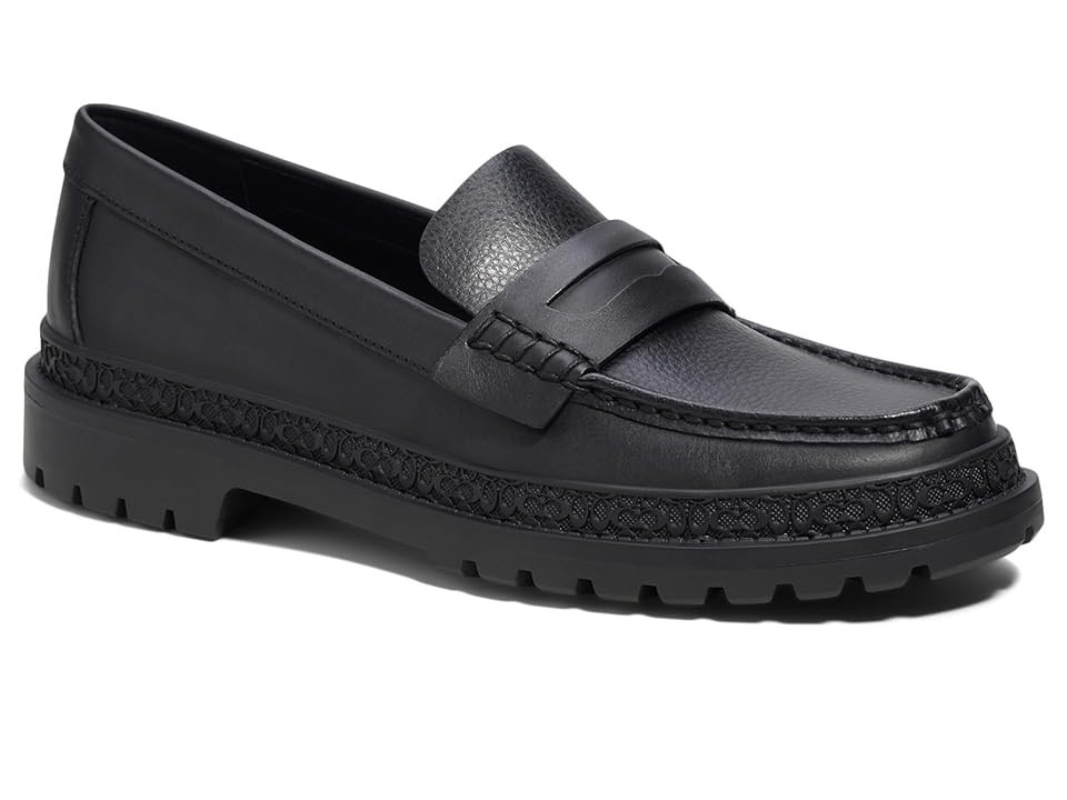 COACH Cooper Loafer Men's Shoes Black : 9.5 D - Medium, Leather/Rubber | Zappos