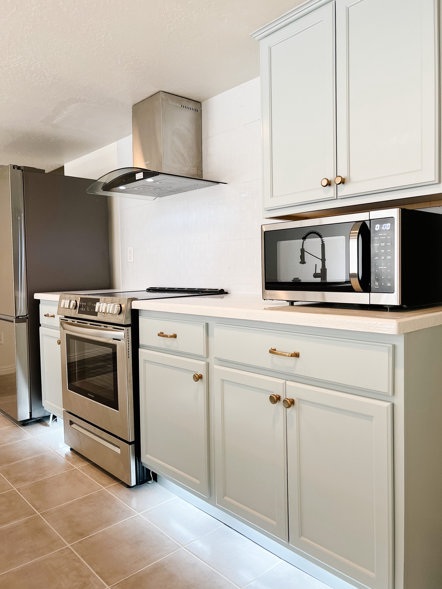 Blueish green cabinets and gold handles?? Yes please! I built this DIY kitchen from scratch! #LTKDIY

#LTKstyletip #LTKhome #LTKfamily