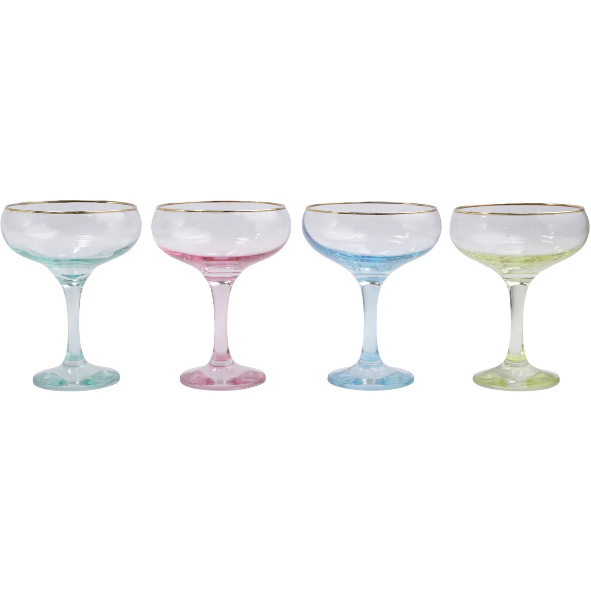 Rainbow 6oz. Coupe Set (Set of 4) | Wayfair North America
