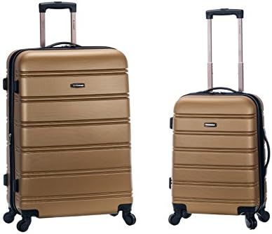 Rockland Melbourne Hardside Expandable Spinner Wheel Luggage, Gold, 2-Piece Set (20/28) | Amazon (US)