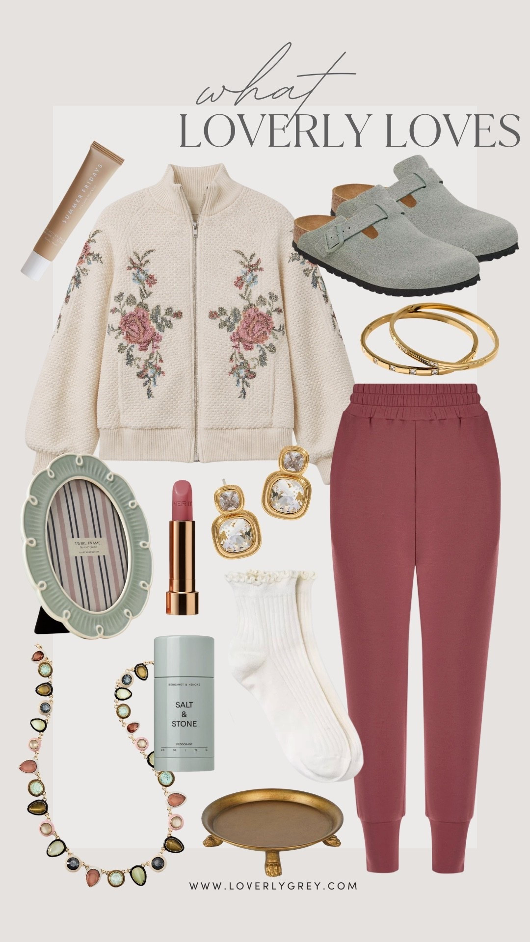 I am obsessed with this color palette! Love sage greens & shades of pink! Love these finds that you could wear from now & into the spring!

Loverly Grey, Anthropologie, bomber jacket, Varley, Birkenstock clogs, jewelry, accessories, beauty, lipstick, home decor 

#LTKSeasonal