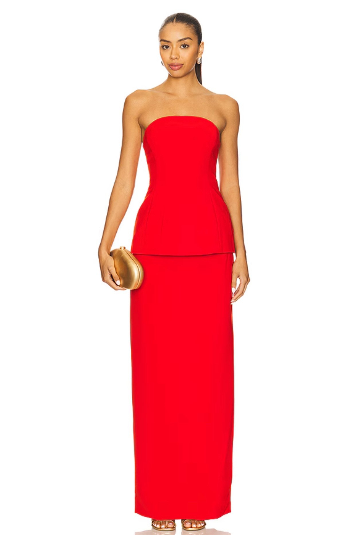 Long strapless poppy red 

#LTKStyleTip #LTKWedding #LTKParties