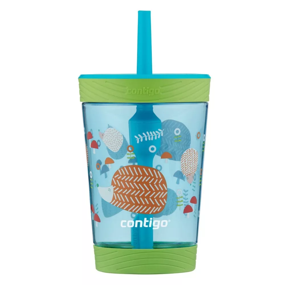 Contigo 14oz Kids Plastic Spill-Proof Tumbler with Straw Hedgehog