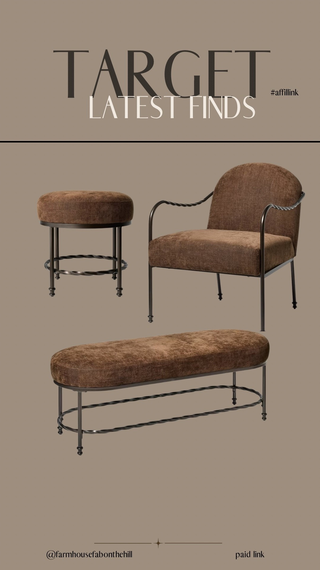 New!! Chocolate brown and twisted metal- yes, please!! 🤎🖤Target’s katest

#LTKHome