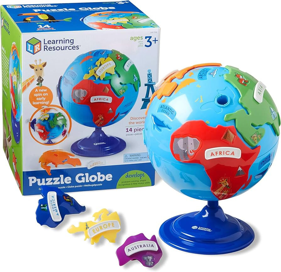 Learning Resources Puzzle Globe-14 Pieces, Ages 3+ Preschool Learning Toys for Boys and Girls, Ea... | Amazon (CA)