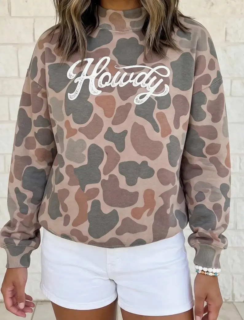 Howdy Camo MockNeck | Etsy (Global)