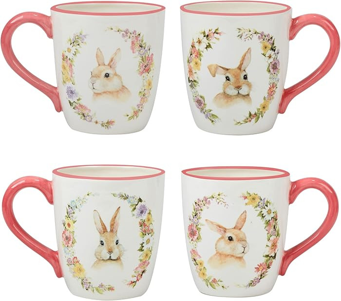 Certified International Easter Garden 20 oz. Mugs, Set of 4 Assorted Designs | Amazon (US)