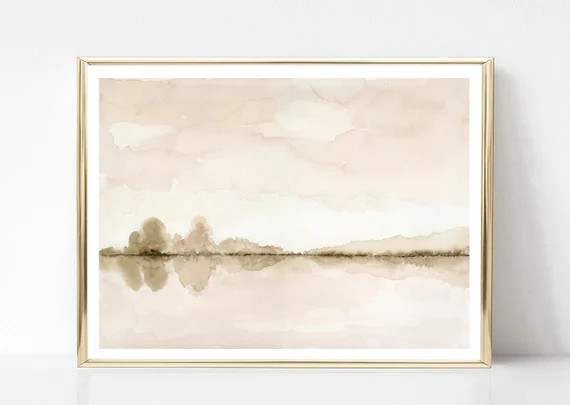 Neutral Landscape Print Minimal Abstract instant Download DIY | Etsy | Etsy (US)