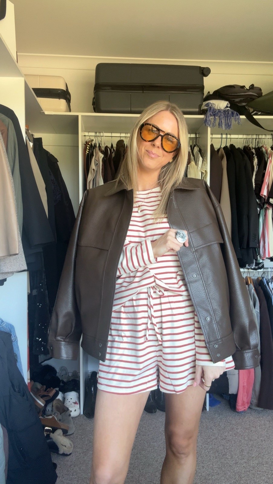 Obsessed with a cute but comfy set! I’m in a medium in the top, large in the shorts and XS/S in the bomber x

#LTKsale #LTKstyletip #LTKaustralia