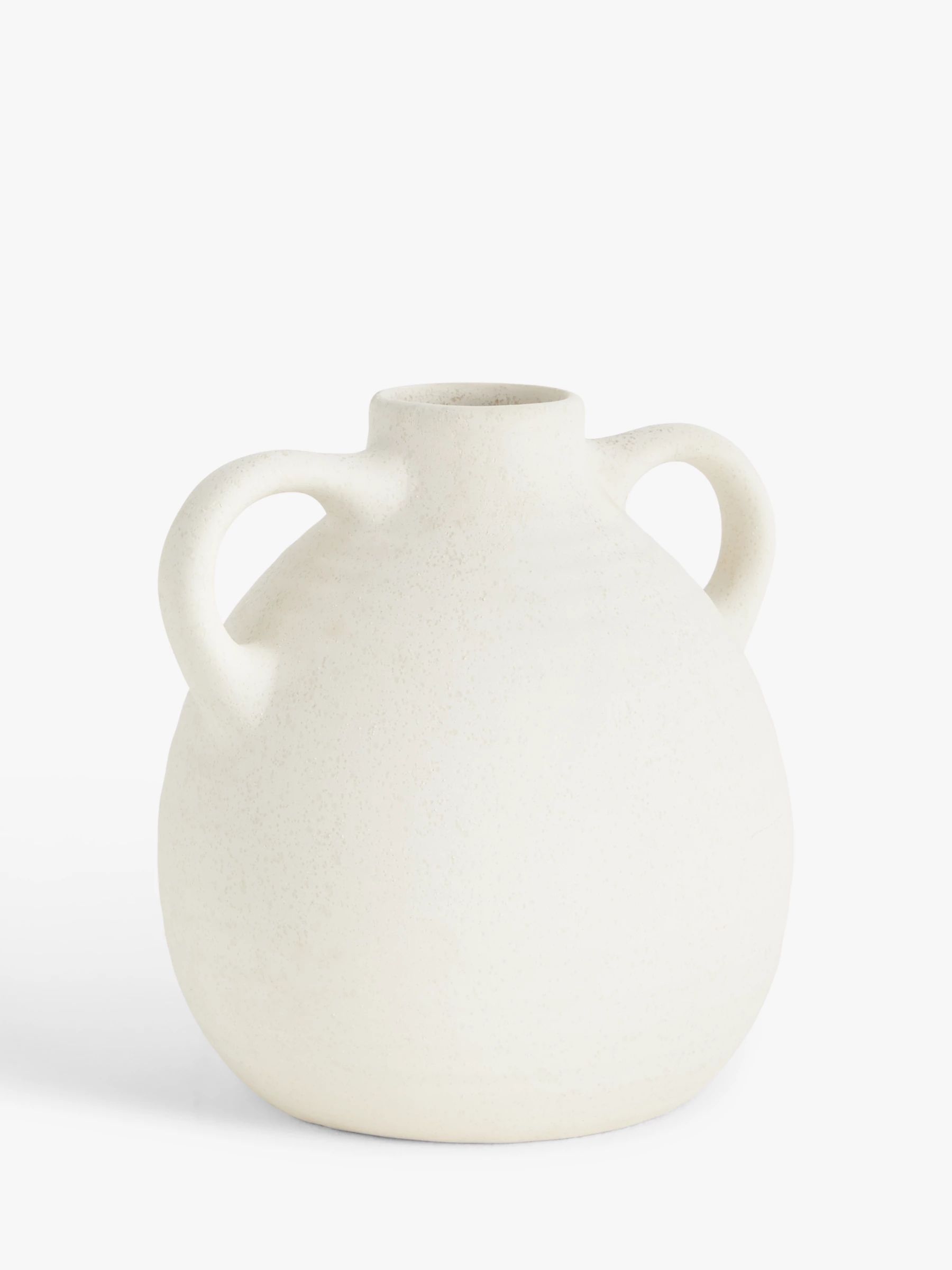 John Lewis ANYDAYJohn Lewis ANYDAY Ceramic Vase with Handles, H17cm, Natural | John Lewis (UK)