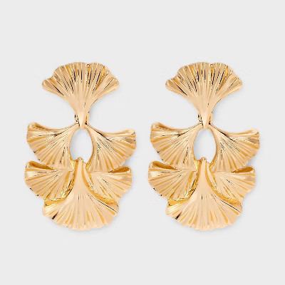 Textured Bell Drop Earrings - A New Day™ Gold | Target