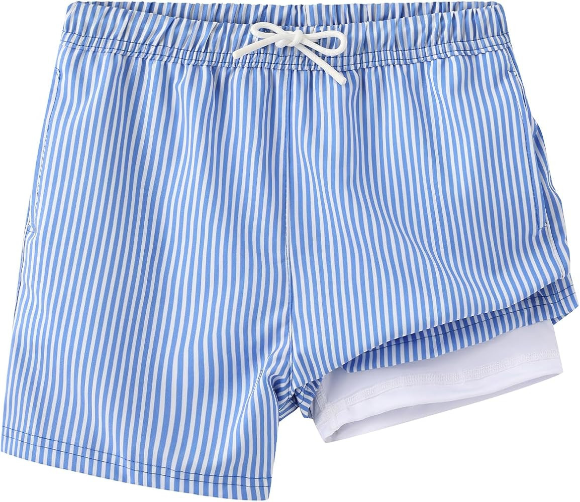 Boys Swim Trunks UPF 50+ Fully Lined Pockets Shorts | Amazon (US)