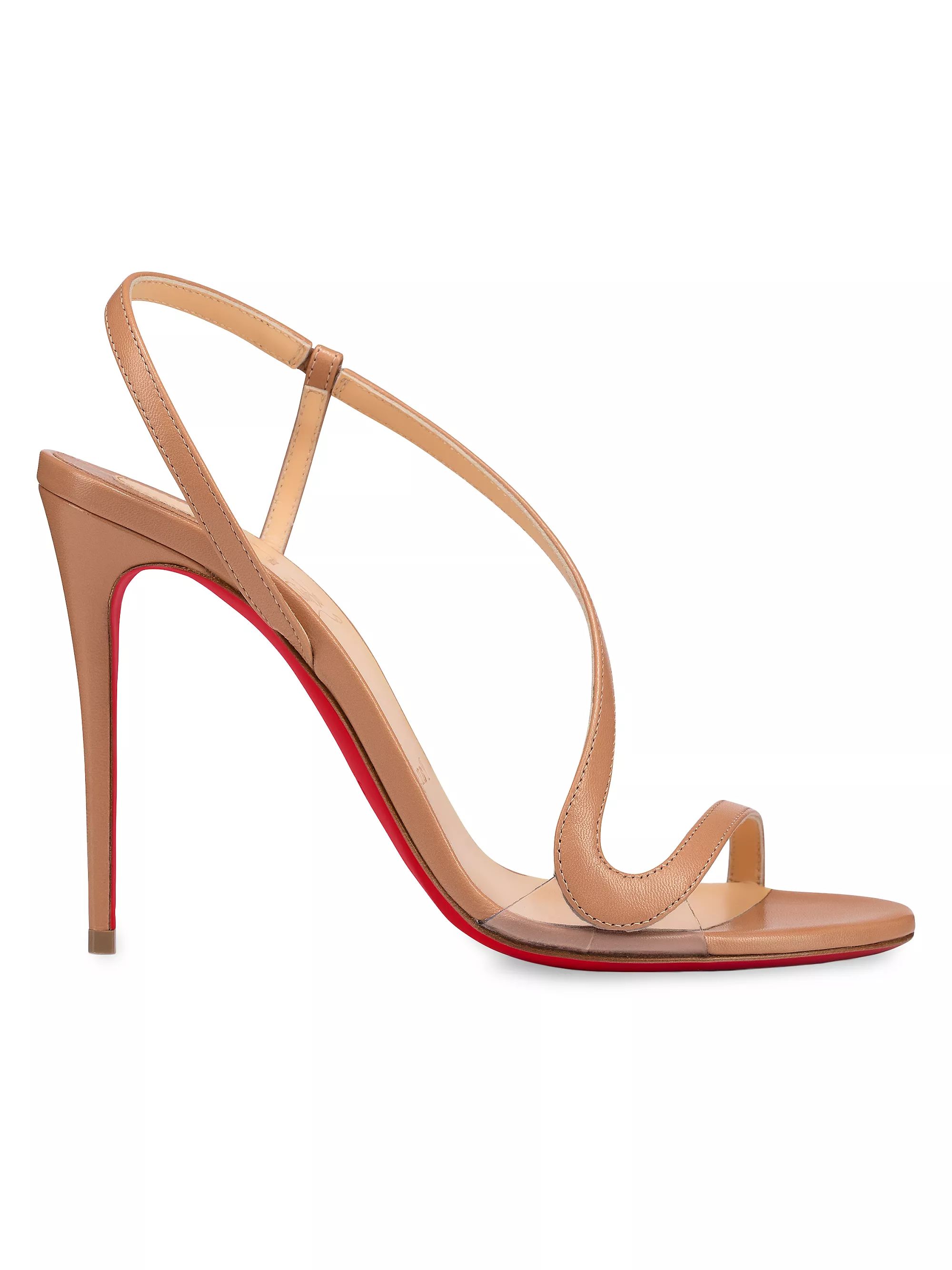 Shop Christian Louboutin Rosalie 100MM Leather Sandals | Saks Fifth Avenue | Saks Fifth Avenue