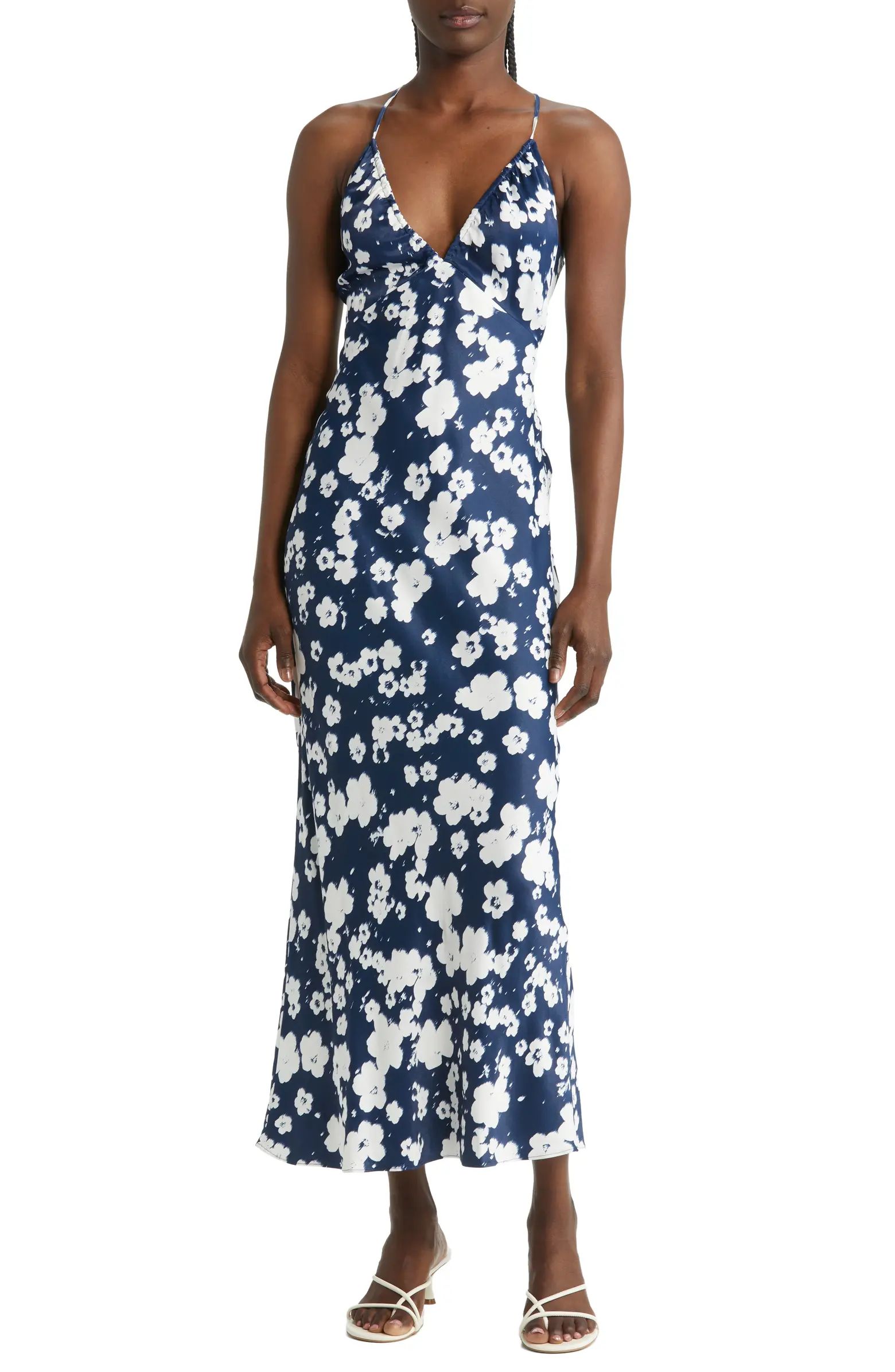 Floral Print Linen Slipdress | Nordstrom