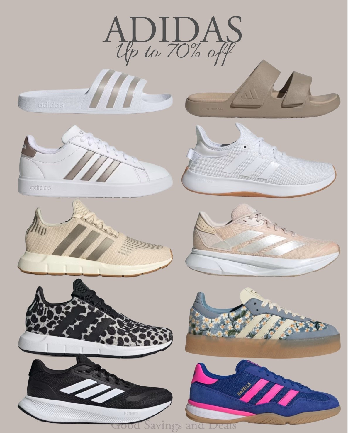 Adidas sneakers and shoes, fashion and accessories are up to 70% off during the Black Friday Sale. Running shoes, slides, cloud foam shoes. Gift ideas for her. 

#LTKSaleAlert #LTKCyberWeek #LTKActive