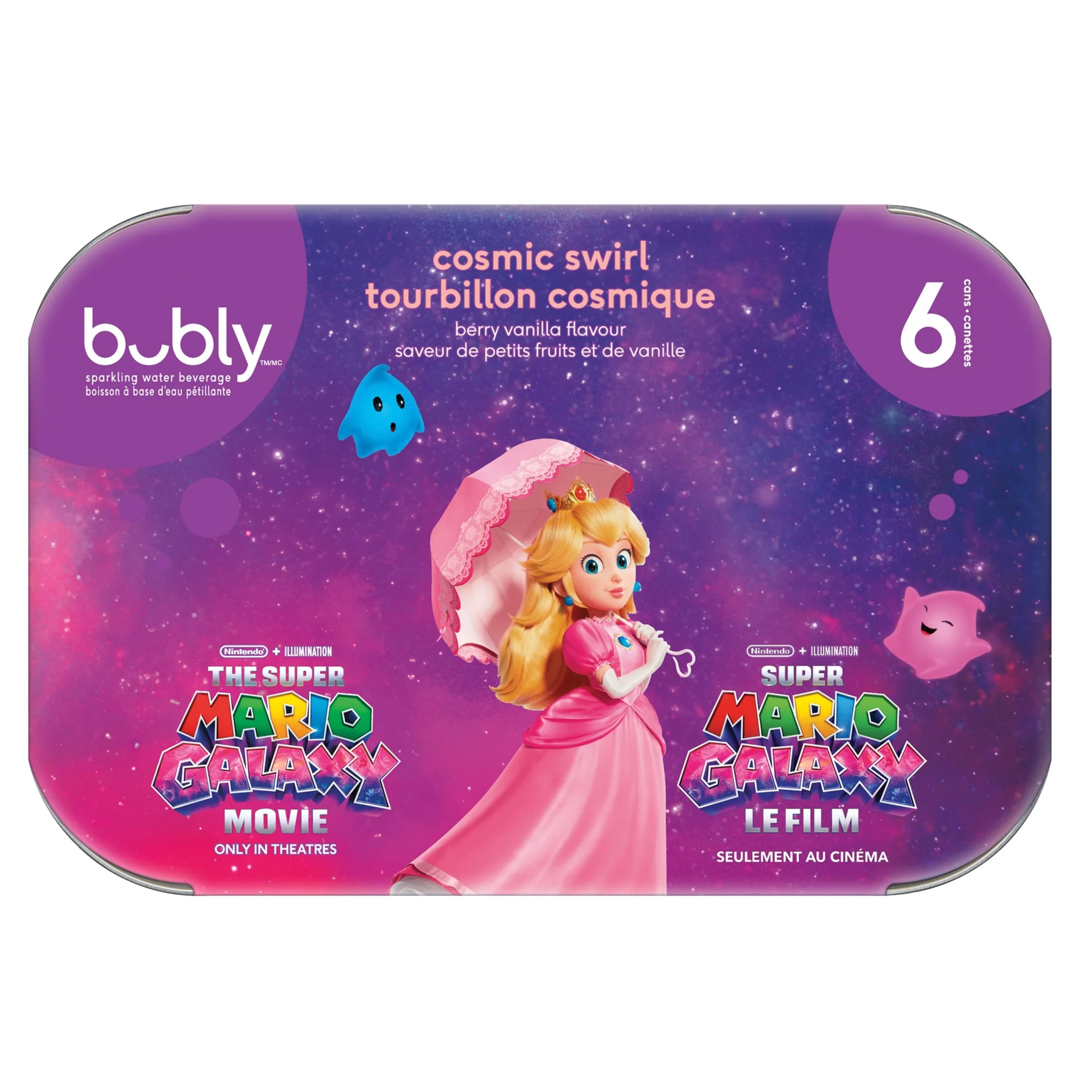 Bubly Cosmic Swirl Sparkling Water 6 x 222 mL, Mini Cans | Walmart (CA)