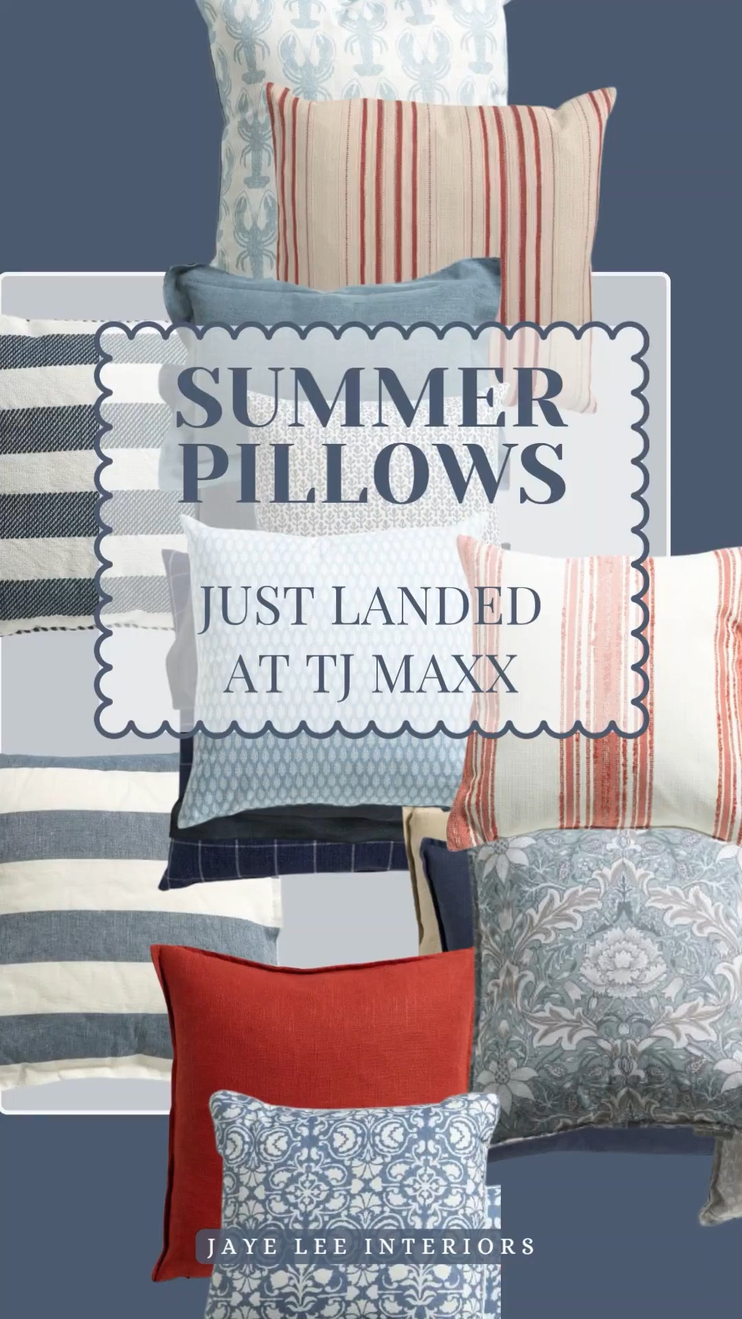 **ALL UNDER $40 EACH** Summer Throw Pillows Just Arrived at TJ Maxx with all the Nautical, Patriotic, Preppy, Ralph Lauren, New England Summer Vibes... (ALL UNDER $40 EACH)
#redwhiteandblue #summerpillows #throwpillows #outdoorpillows #patiorefresh #summerparty #Lobster #bluestripedpillows #blueandwhitedecor #preppydesign #4thofJuly #RalphLauren #affordablethrowpillows #Homegoods 

 #LTKSeasonal #LTKHome

#LTKSaleAlert