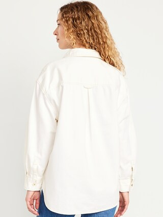 Boyfriend Button-Down Jean Tunic | Old Navy (US)