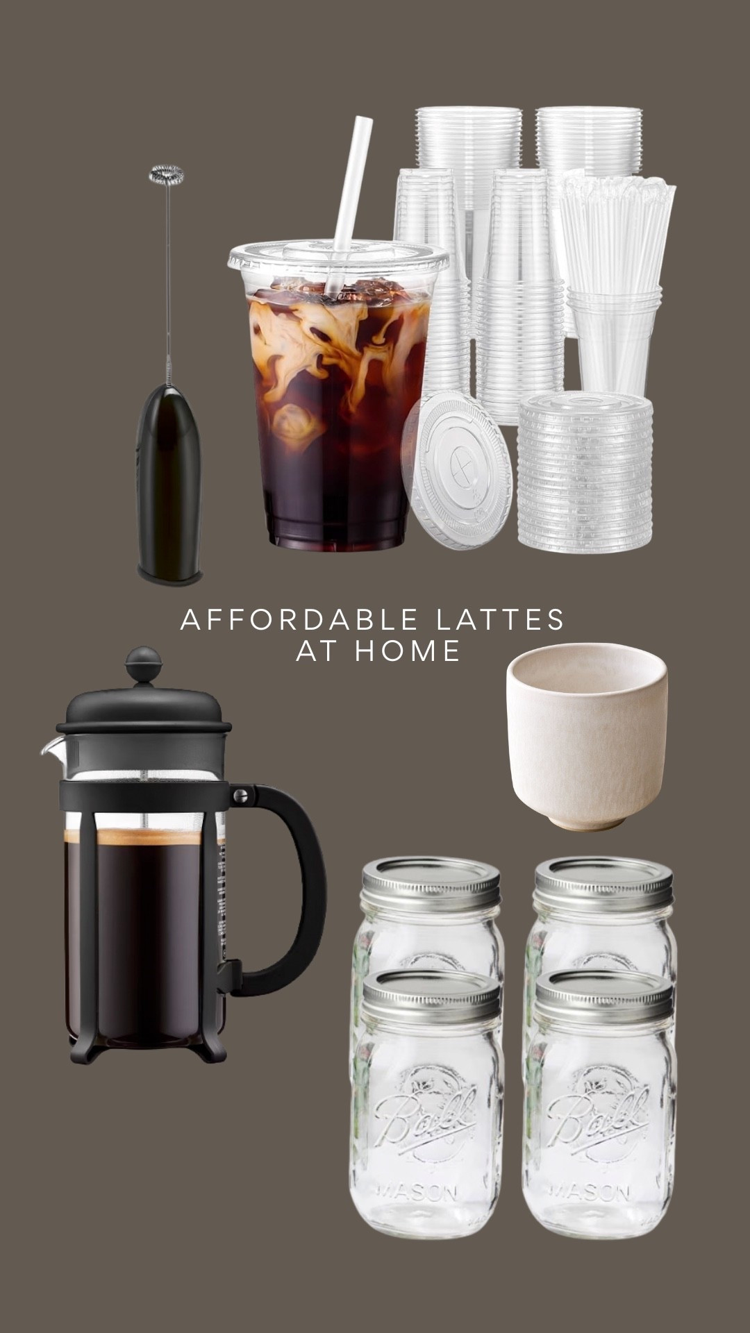 You really don’t need the fancy equipment to make fun lattes at home! Here’s everything I used! I use what I have and a pro-tip: buy a large bag of pebble ice from chick-fil-a or sonic for $3!

#LTKdayinmylife #LTKHome #LTKfoodie