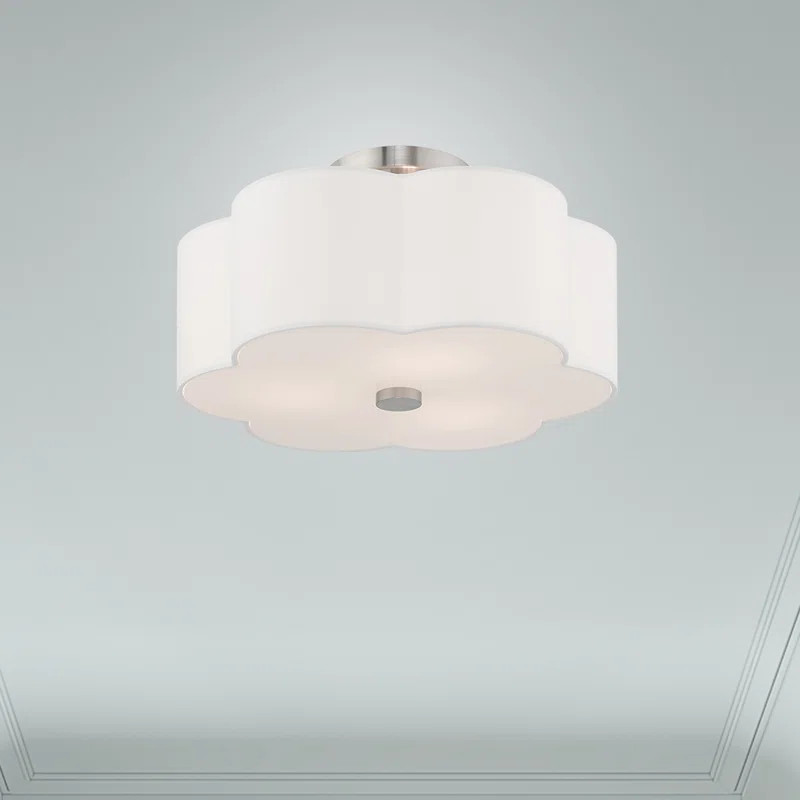 Charlton Home Cahoon 3 - Light Shaded Geometric Semi Flush Mount | Wayfair | Wayfair North America