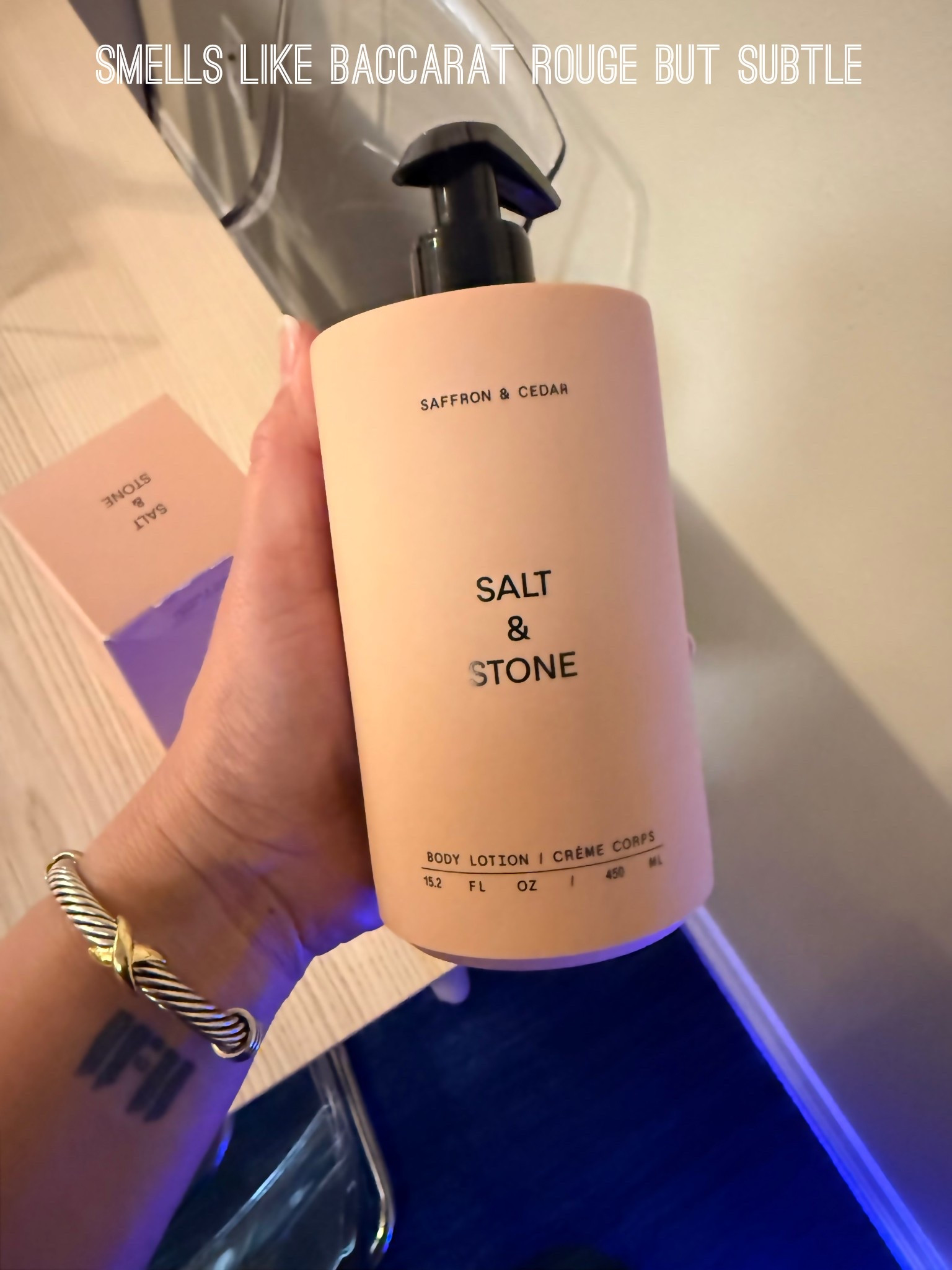 Baccarat Rouge but subtle. So divine! #saltandstone #saltstone #beauty #lotion #cream #bodylotion #bestbeauty #baccaratrouge #saffron #cedar #perfumes #fragrances #aromas #fragancia #cremadecuerpo #selfcard

#LTKselfcare #LTKdayinmylife #LTKBeauty