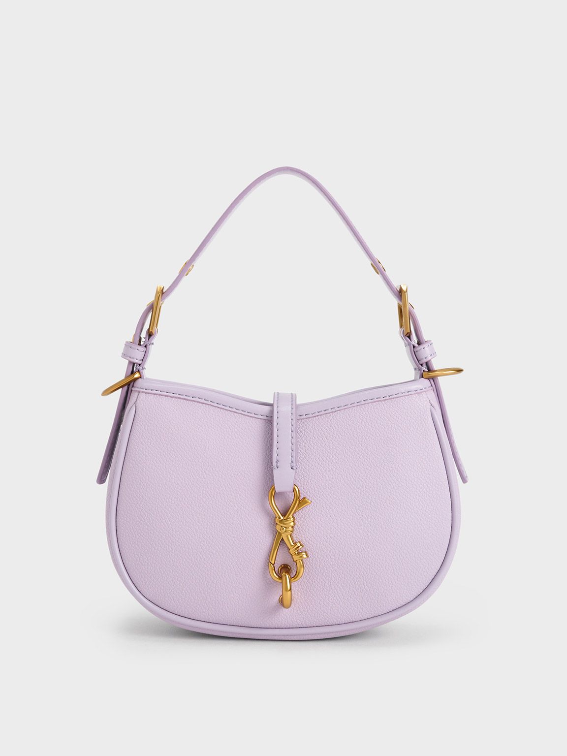 Lilac Thessaly Metallic Accent Bag | CHARLES & KEITH | Charles & Keith CA