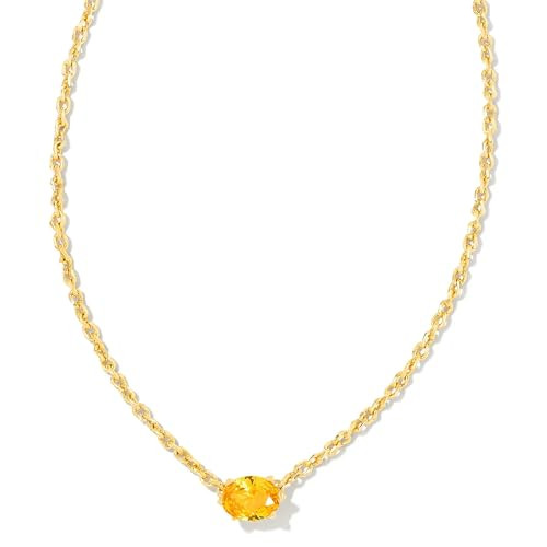 Kendra Scott Cailin 14k Gold-Plated Pendant Necklace in Golden Yellow Crystal, Fashion Jewelry for Women | Amazon (US)