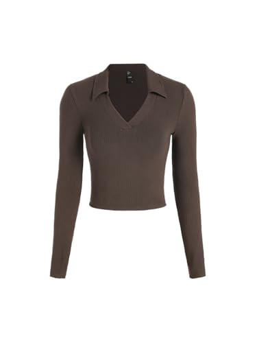 CIDER Fitted Long Sleeve Shirts, Polo Shirts Work Tops | Amazon (US)