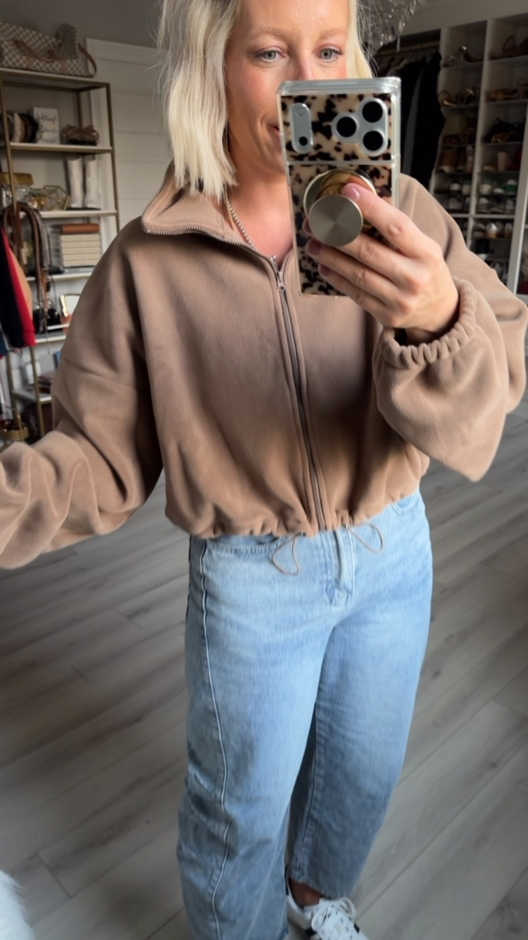 Today’s OOTD!!! I love this new jacket, the softest fleece ever!!!!
⬇️⬇️⬇️
Jacket medium (could have done a small)
Jeans medium 

#LTKStyleTip #LTKFindsUnder50 #LTKSaleAlert