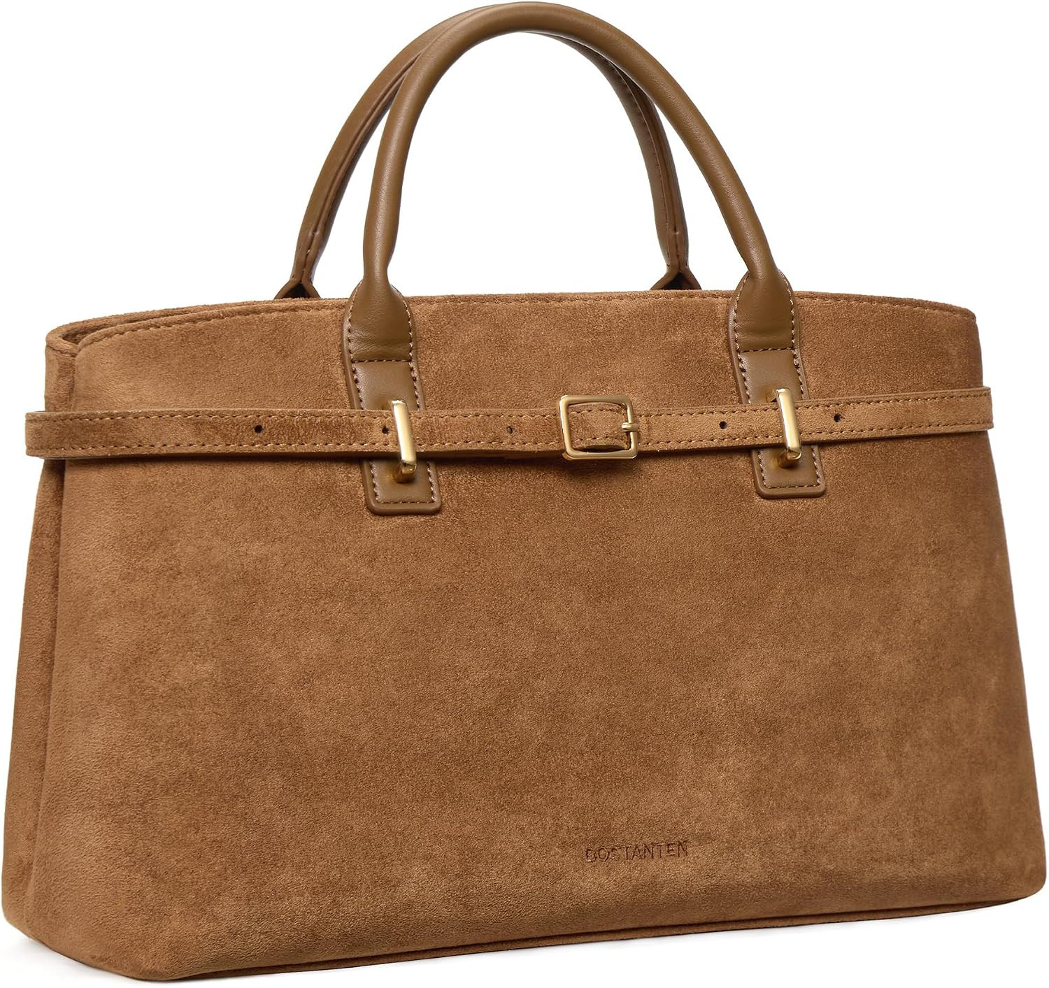 BOSTANTEN Soft Structured Satchel Bag for Women Medium Work Tote Handbag | Amazon (US)