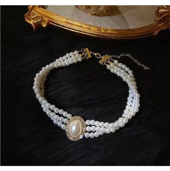 Pearl Choker Vintage Style Luxury Retro Choker Necklace Faux | Etsy Canada | Etsy (CAD)