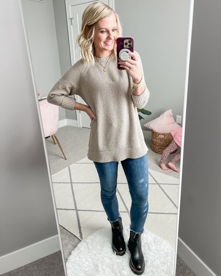 What I wore this week! This Old Navy sweater is 50% off!! Sizing details ➡️ sweater-small || jeans- 2/short || boots- 7.5

#LTKstyletip #LTKSeasonal #LTKCyberWeek