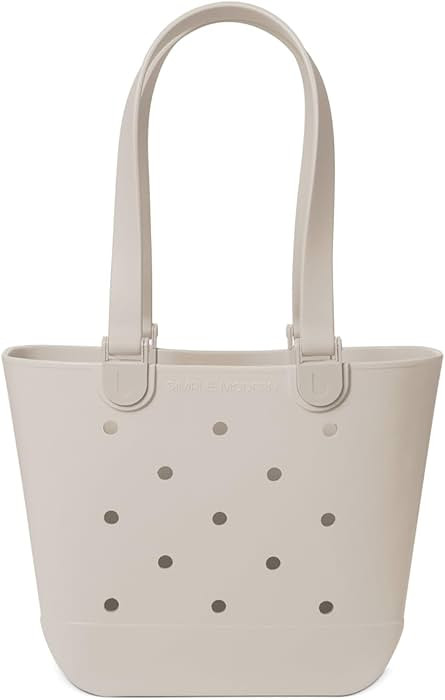 Simple Modern Medium Beach Bag | Waterproof Getaway Rubber Tote with Zipper Pocket for Travel, Po... | Amazon (US)